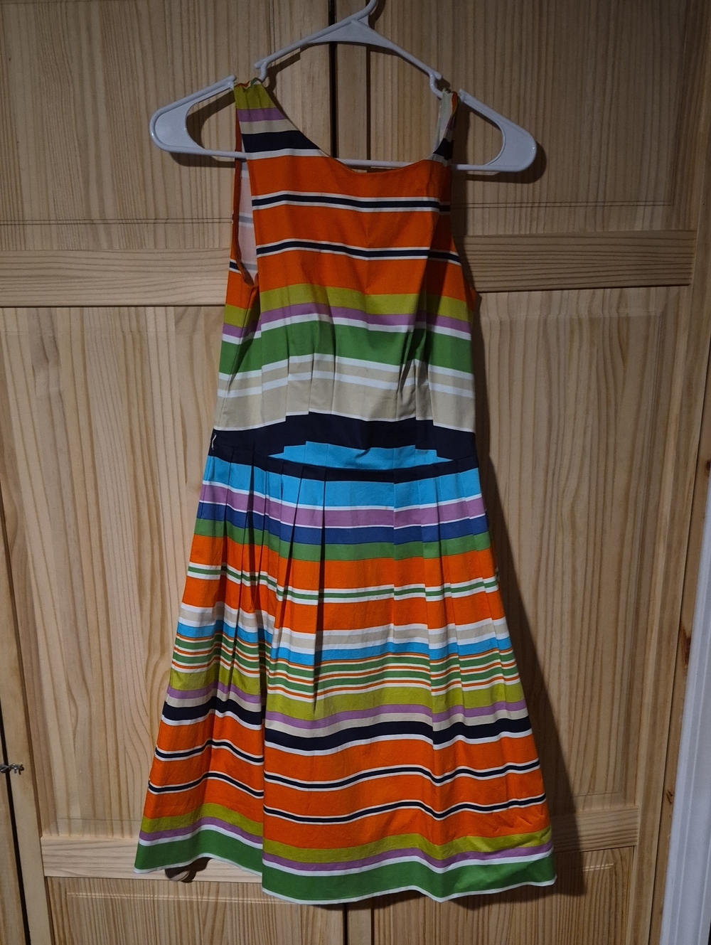 kate spade Multicolor Striped Dress with Bold Orange and Navy